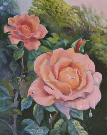 The Welcome Rose - a Paint Artowrk by Christine Shirley